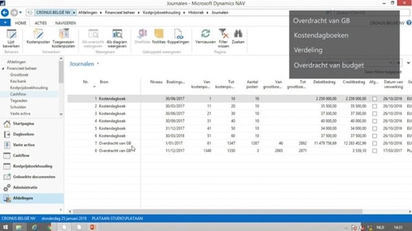 Online video training, Cost Accounting in Microsoft Dynamics NAV