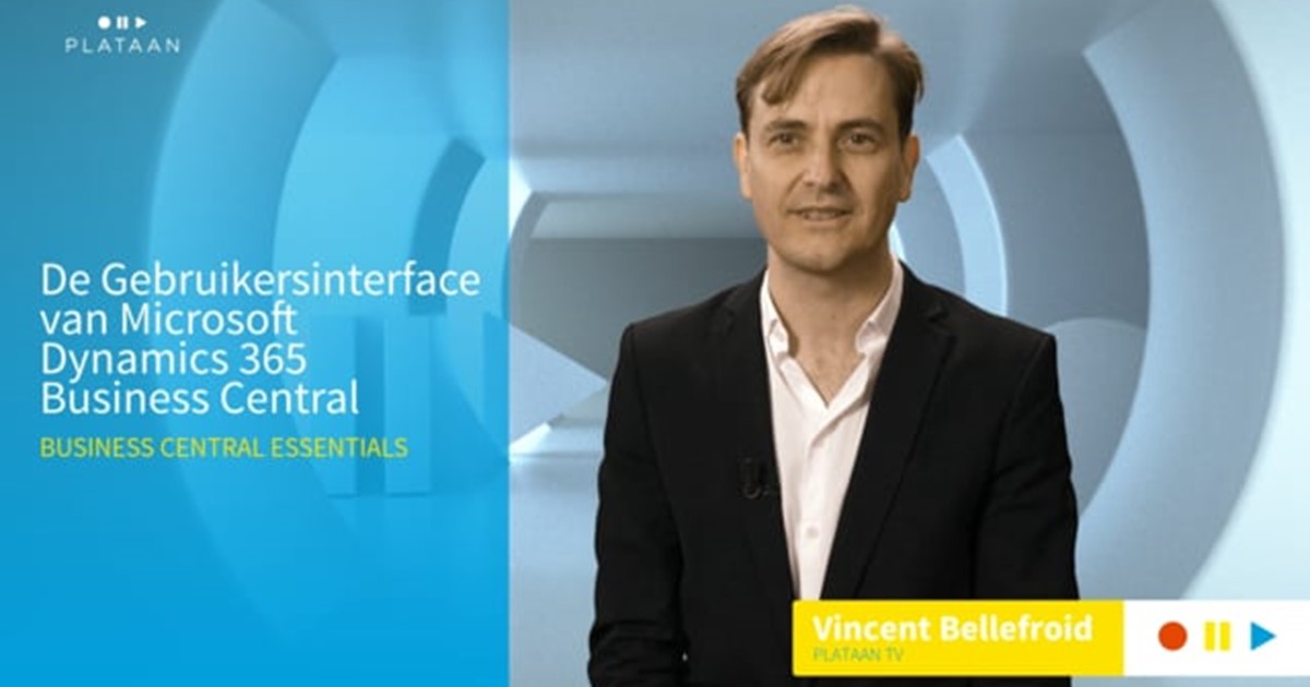 De Gebruikersinterface van Microsoft Dynamics 365 Business Central